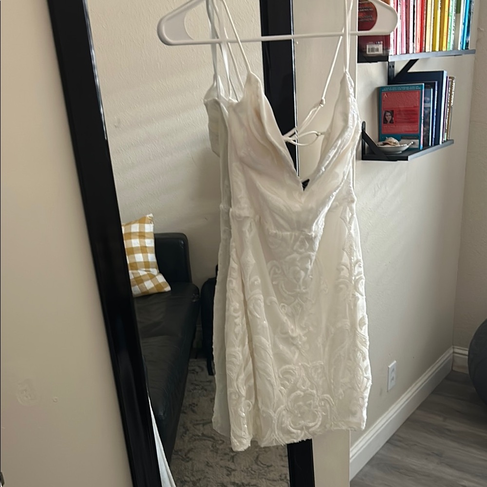 White Sequin Dress